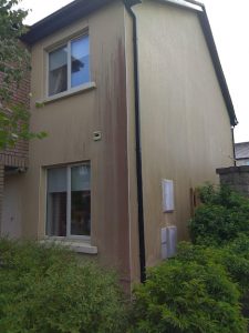 External wall having Red streaks on Render